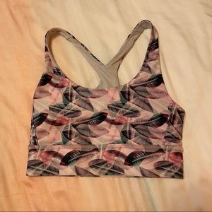 JoyLAB floral leaves sports bra